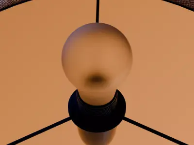 Floor Lamp Low-poly 3D model