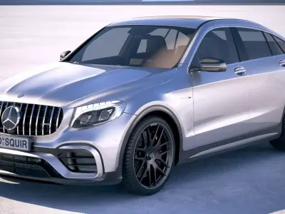 Mercedes GLC63 S AMG Coupe 2018 3D model