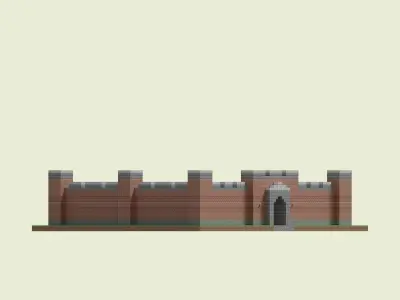 Manor Walls 3D model