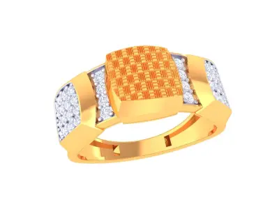 Mens gemstone diamond men Ring with details images 39 3D print model