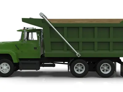 L9000 Tandem Dump Truck 3D model
