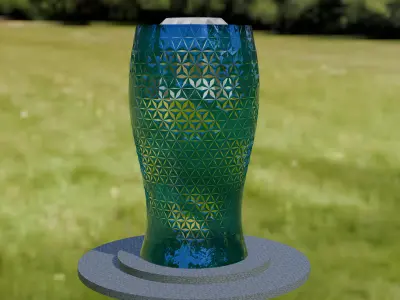 Futuristic Decor Crystal Shape Low-poly 3D model