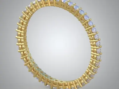 Diamond ring 0340 3D printable model  Free 3D print model