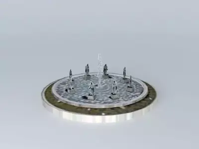 Fountain statues Free 3D model