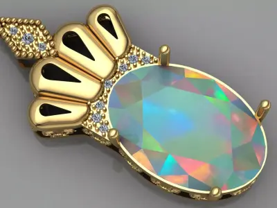 Crown pendant  3D print model