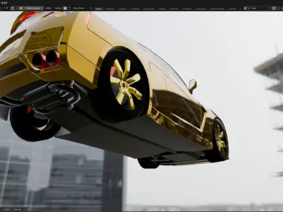 Car Nissan GT-R Low-poly 3D model