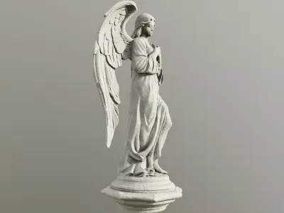 Stone Angel Statue 3D model