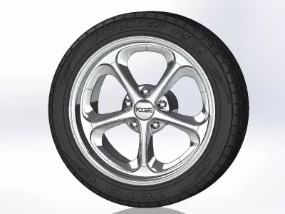 Wheel 18inch Foose Shockwave for scale model 3D print model