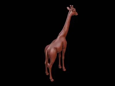 Giraffe Animal Sculpture 3D print model get
