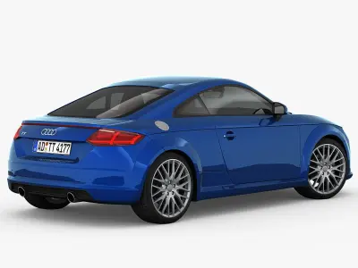 Audi TT Coupe 2015 detailed interior 3D model
