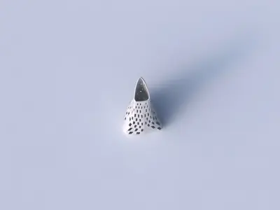 Vase grounded tipping triangle with checker grid lattice 2 3D print model