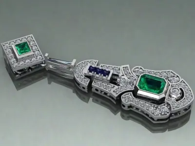 The Empress Heirloom Pendant jewelry 3D model - for Her 3D print model