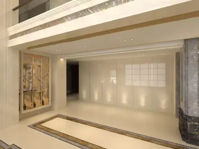 Lobby with Lounge 3D model