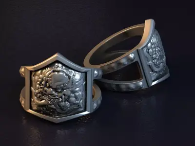 fashion ring A002 3D print model