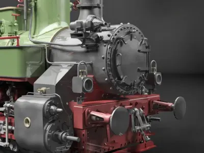 MAV 475 Steam Locomotive Tank Engine 3D model