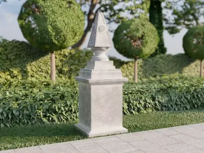 architectural Obelisk or Phial Free 3D model