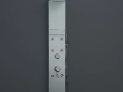 California shower system and faucet Low-poly 3D model