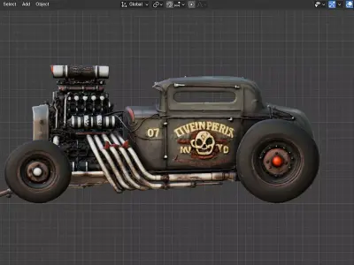 Game Car Model High Quality Low-poly 3D model