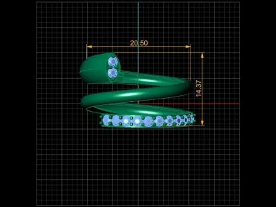 Luxury Engagement ring 3d Printable Model 3D print model shop