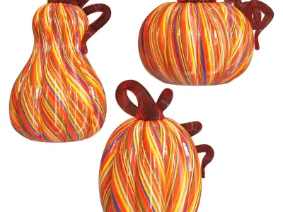 Glass pumpkins 3D model