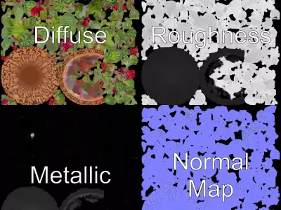 Decorative Potted Plant model pack Low-poly 3D model