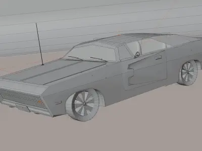 Dodge car Low-poly 3D model