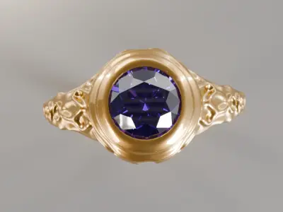 Shadow Orchid Ring - 3D Free print ready Free 3D print model Free 3D print model