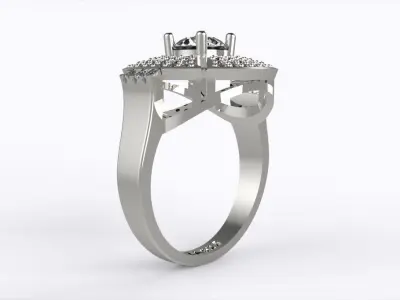 GOLD DIAMOND RING EZ 0010 3D print model