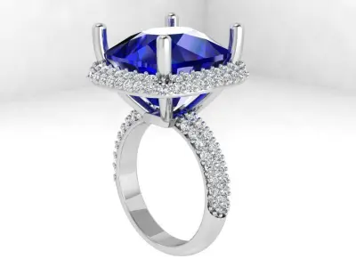 Cushion Halo Ring 4171 3D print model