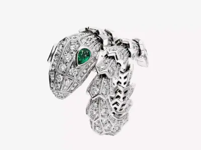 BULGARI - SERPENTI RING 3D print model