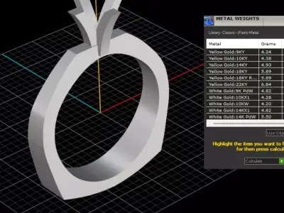 ring woman  3D print model 82