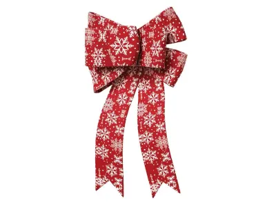 Christmas Bow Ribbon 18 Low-poly 3D model