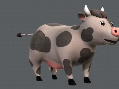 Cow V01 Low-poly 3D model