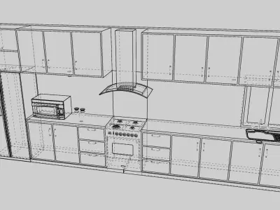 Kitchen Design 1 Low-poly 3D model