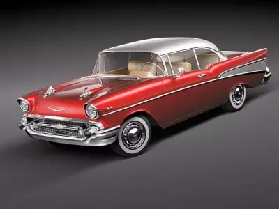 Chevrolet Bel Air 1957 hardtop coupe 3D model