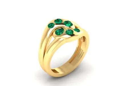 Diamond Knot Ring 3D print model