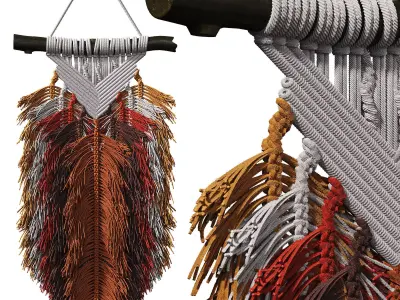 Macrame Low-poly 3D model