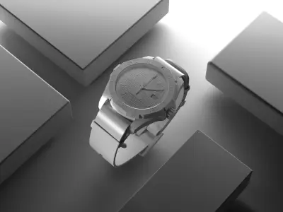 TAG Heuer Aquaracer  - Corona render  3D model