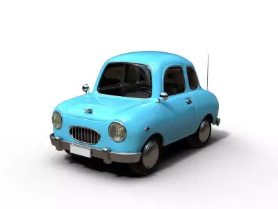 Cartoon Car Rig 3D model