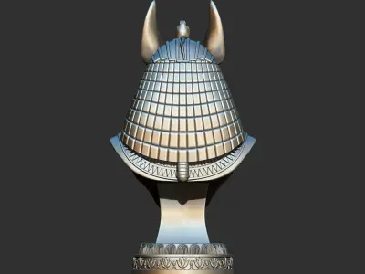 Egyptian Jackal God Anubis Bust Statue 3d model 3D print model