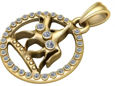 Sagittarius   PANDANT 3D PRINTABLE MODAL  3D print model