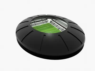 Football Stadium Low-poly 3D model 19
