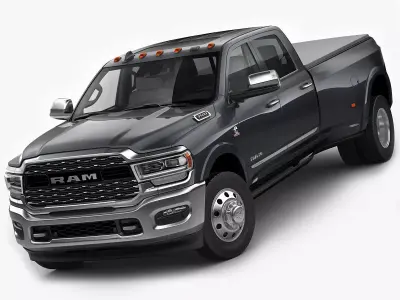 Ram 3500 HD Limited Dually 2019 3D model