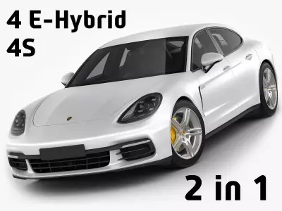 Porsche Panamera Hybrid and 4S 3D model