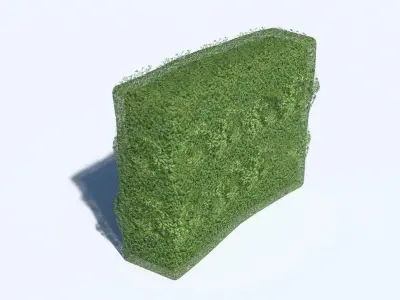 Hedge grass block Low-poly 3D model