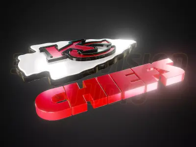 Kansas City Chiefs logo - Cinematic - 3D print 3D model