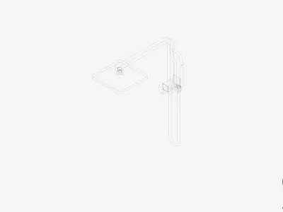 Shower - Twin - Luxury - Lane - Compact Low-poly 3D model