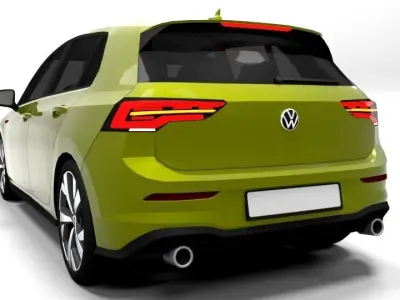 GOLF 8 GTI Low-poly 3D model