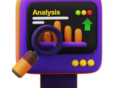 3D SEO Analysis Low-poly 3D model