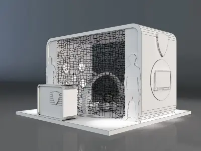 Booth Exhibition Stand a664c 3D model